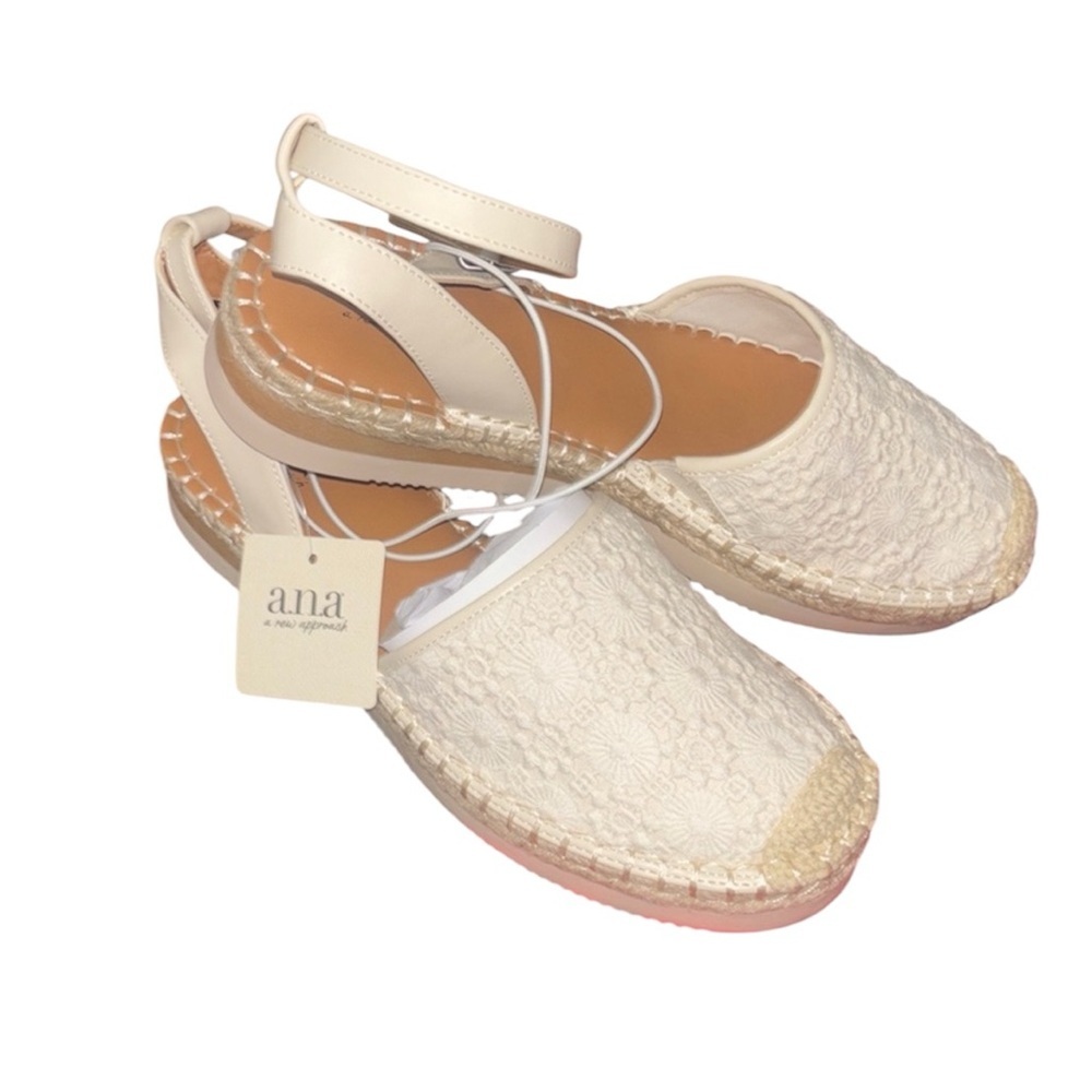 a.n.a Cream‎ Lace Espadrille Sandals